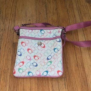 Vintage coach multi color crossbody
